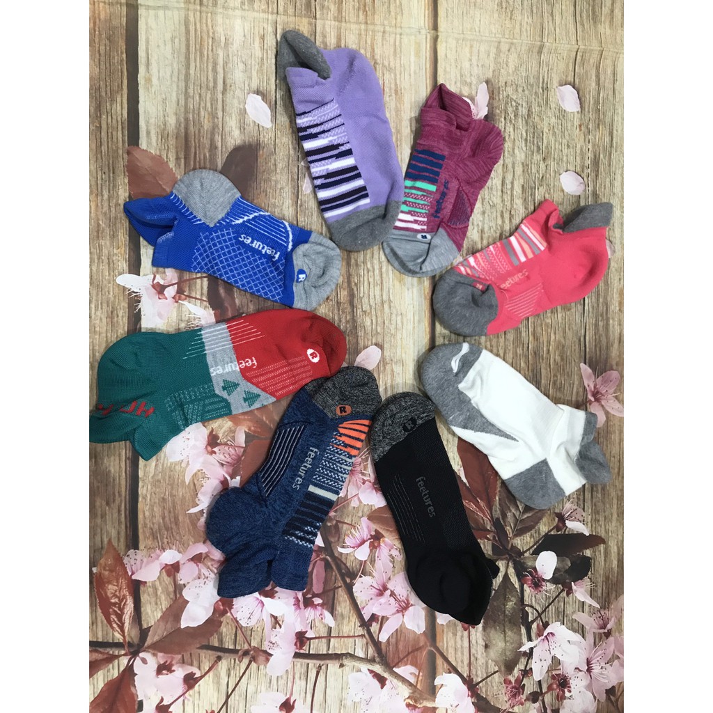 Vớ thể thao Feetures hàng xuất xin 100% cotton