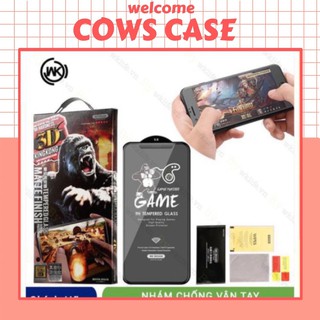 Kính cường lực iphone chống vân tay chính hãng KINGKONG WK Full màn hình cao cấp cho IP 7plus đến 12 Promax