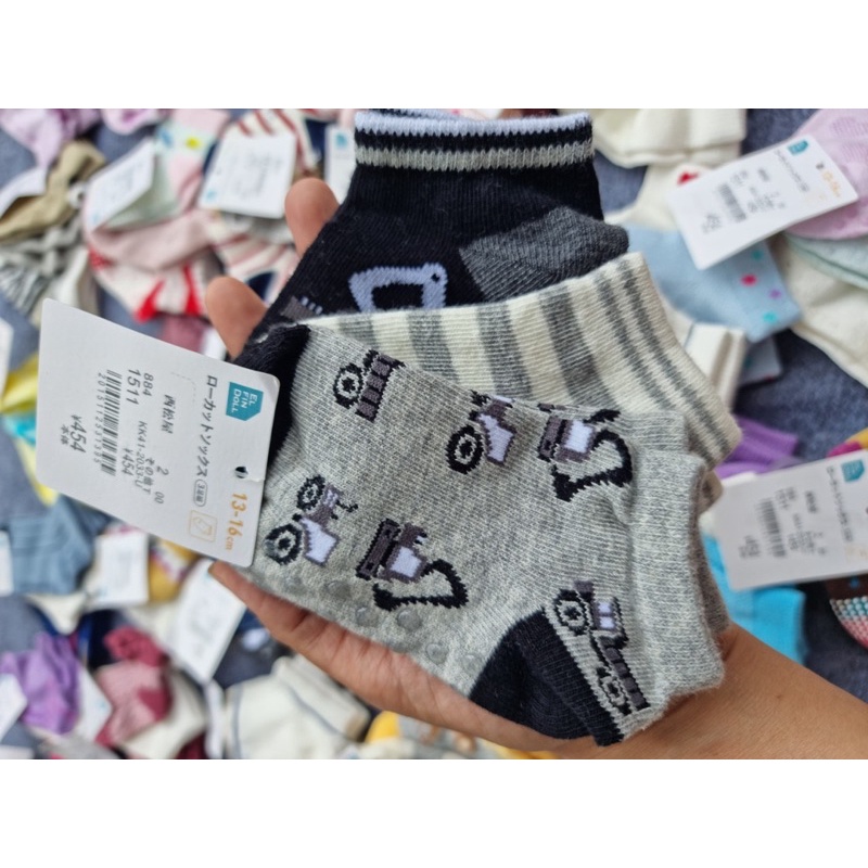 Set 3 đôi Tất trẻ em cổ ngắn xuất dư Nhật 13-16cm vớ cho bé trai, bé gái 1 2 3 4 tuổi - T3A