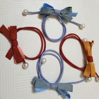 Thun cột tóc Hàn Quốc kết nơ 02