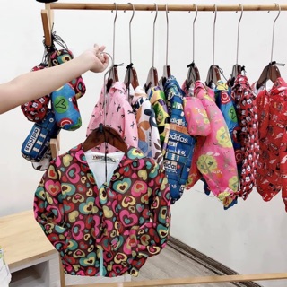 Áo gió cho bé trai/ bé gái 2 lớp