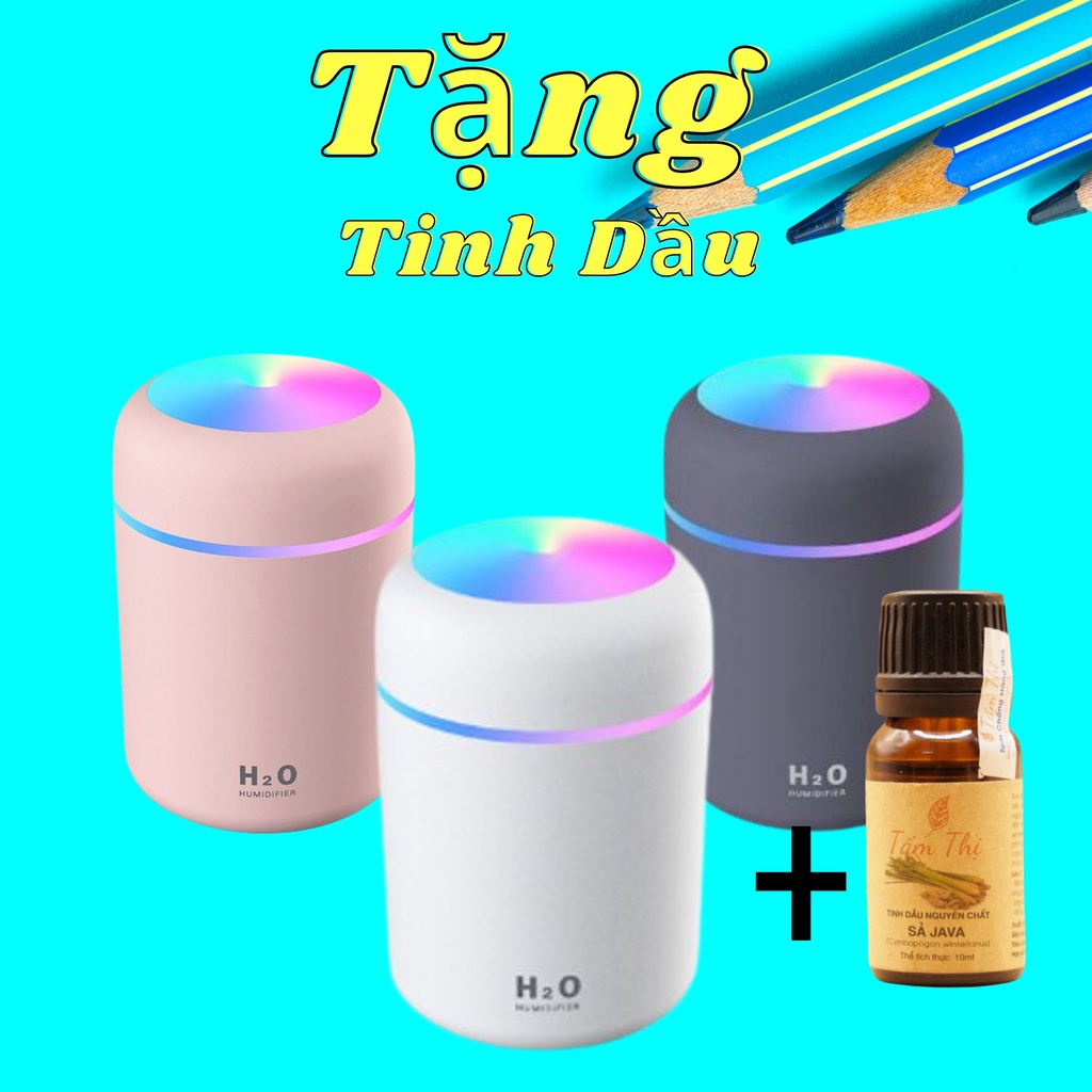 Máy Khuếch Tán Tạo Ẩm &amp; Xông Tinh Dầu H2O Humidifier Máy Xông Tinh Dầu Tạo Ẩm Không Khí Khuếch Tán Tinh Dầu Thơm Phòng