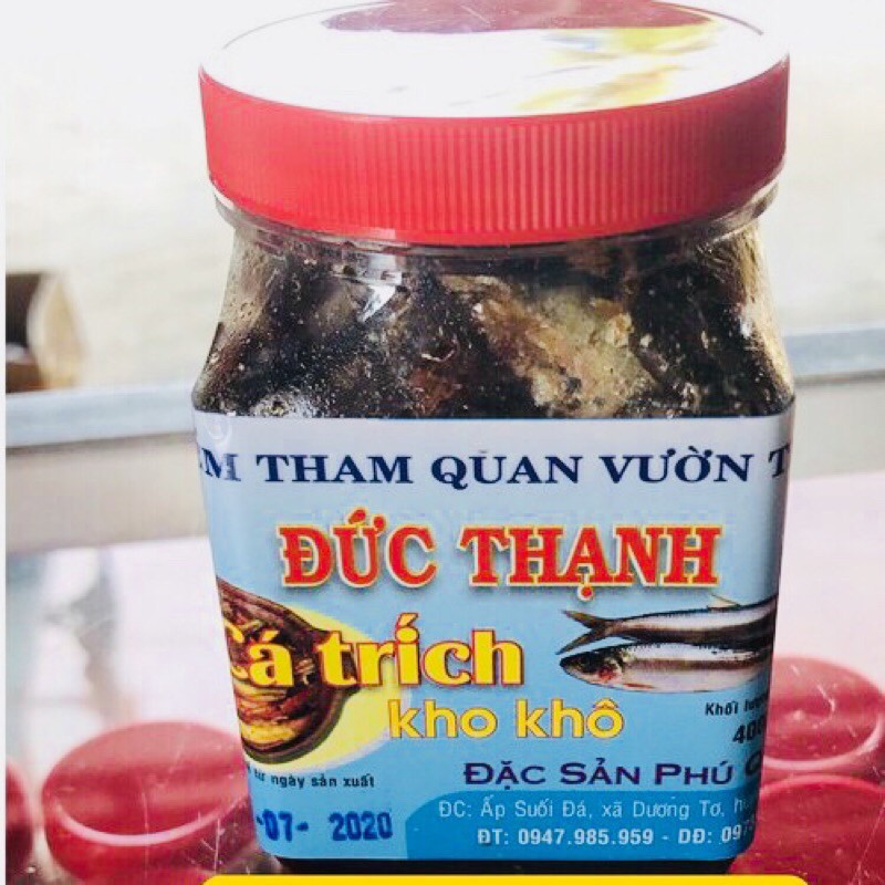 Cá trích kho khô tiêu đường Phú Quốc hủ 400g, 800g thơm ngon