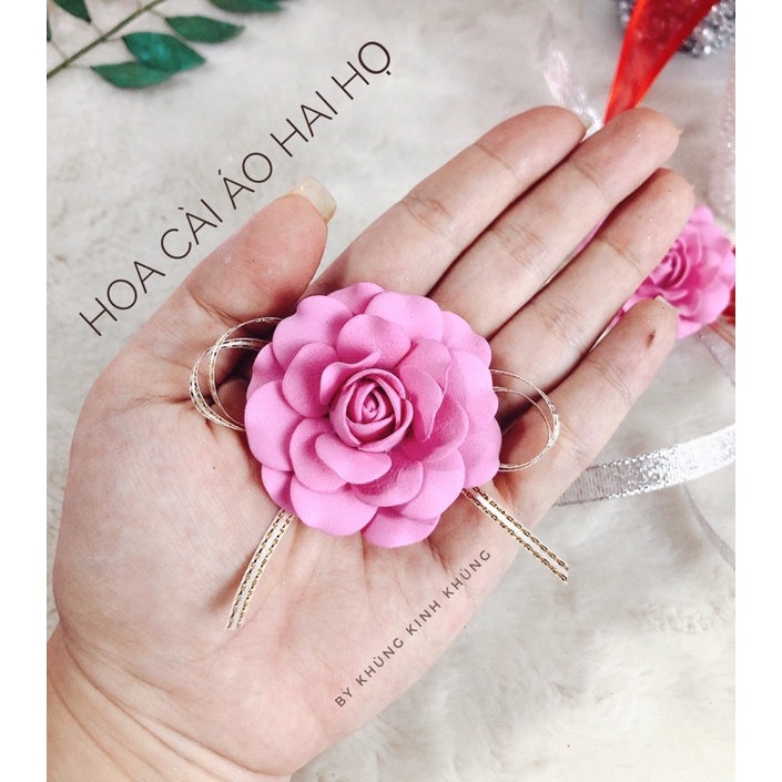 Hoa cài áo hai họ - Hoa cài đám cưới nhà gái và nhà trai - Hàng thủ công