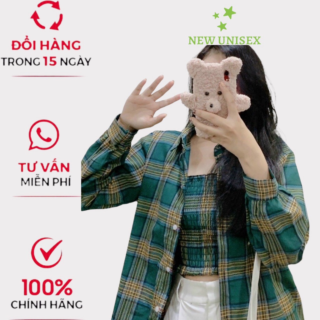 Sét Áo sơ mi nữ + áo ống cực xinh áo sơ mi cổ vest, vải cao cấp