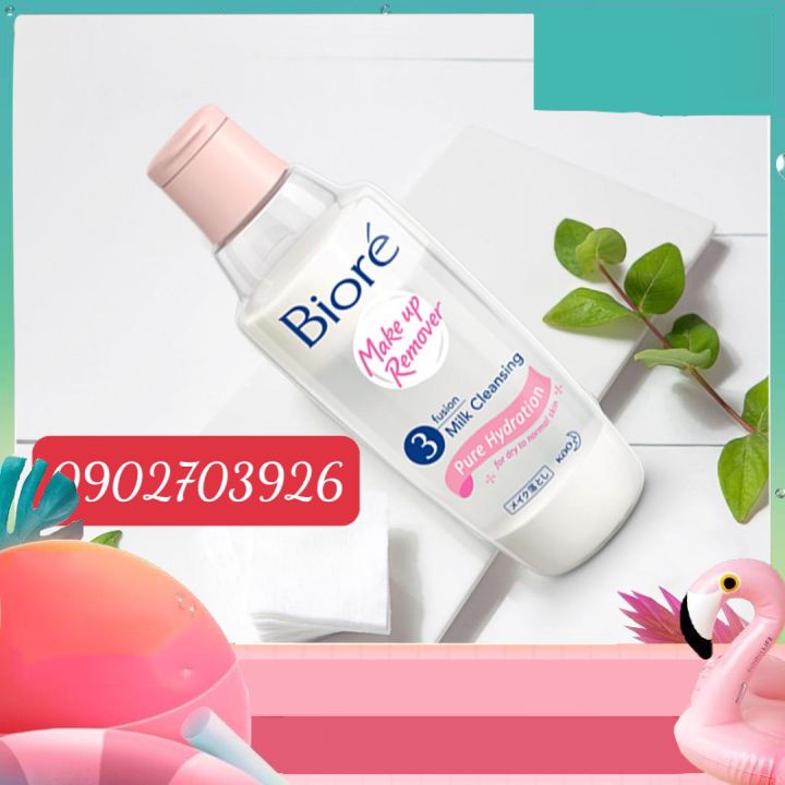 Sữa Tẩy Trang Biore 3 Fusion Milk Cleansing Acne&amp; Pore Care 3 Lớp🥑🥑🥑 Sạch Sâu Ngừa Mụn 300ml -sạch nhờn -không bị khô da