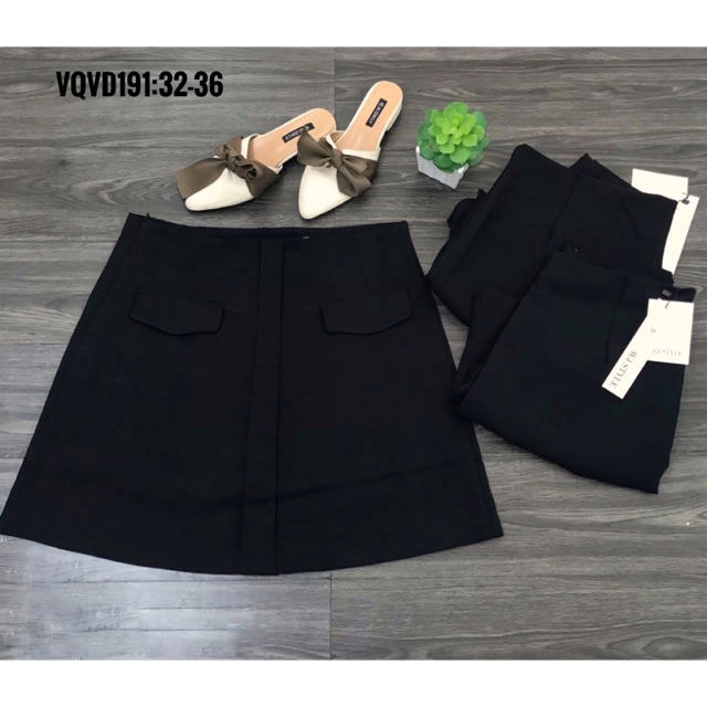 Bigsize Quần váy phối túi VQVD191