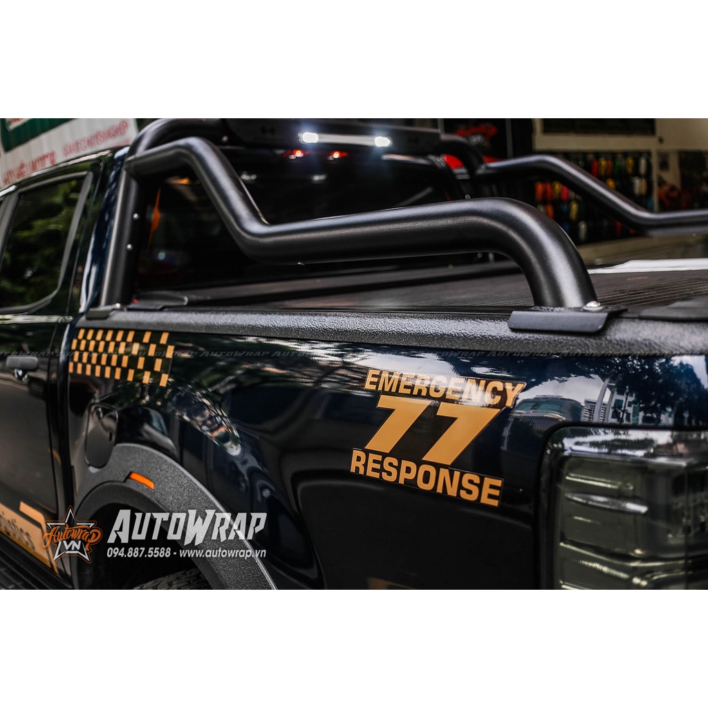 Tem xe họa tiết xe Ranger DAT Logicstic - Tem họa tiết ô tô Ford, tem dán sườn xe thể thao