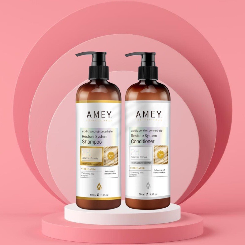 Dầu gội xả phục hồi, tái tạo và cân bằng tóc hư tổn AMEY 500ML