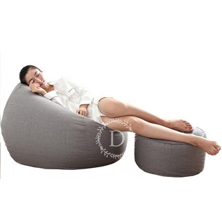Ghế lười hạt xốp trái lê  - đã gồm hạt mút xốp- có sẵn, vải thô da lộn mền mịn, êm ái - Ghế beanbag tốt cho sống lưng