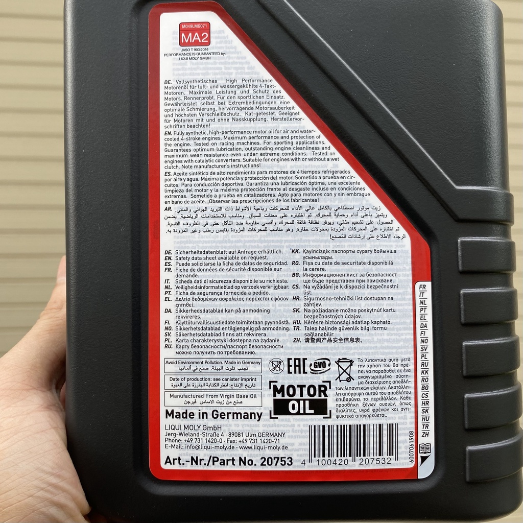 Dầu Nhớt Cao Cấp Liqui Moly 4T Street Race 10W-40 API SN Plus Jaso MA2 Made in Germany