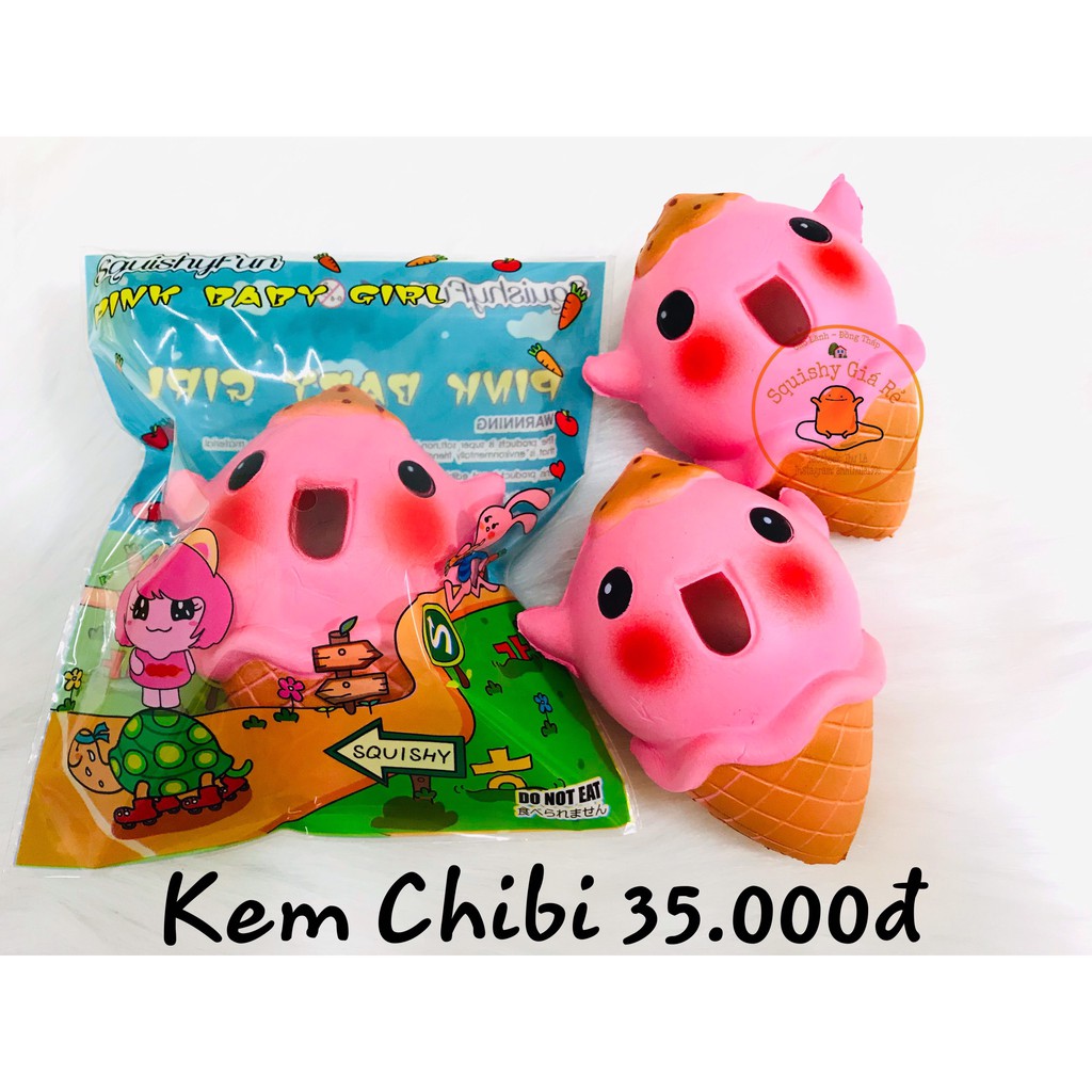 Squishy kem nhỏ kèm bao bì dễ thương 12*9,5cm