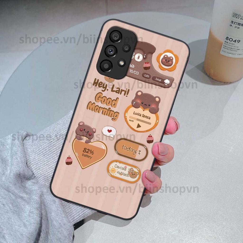 Ốp Samsung A13 / A23 / A53 in 3D icon gấu nổi siêu xinh, siêu đáng yêu, cá tính phong cách