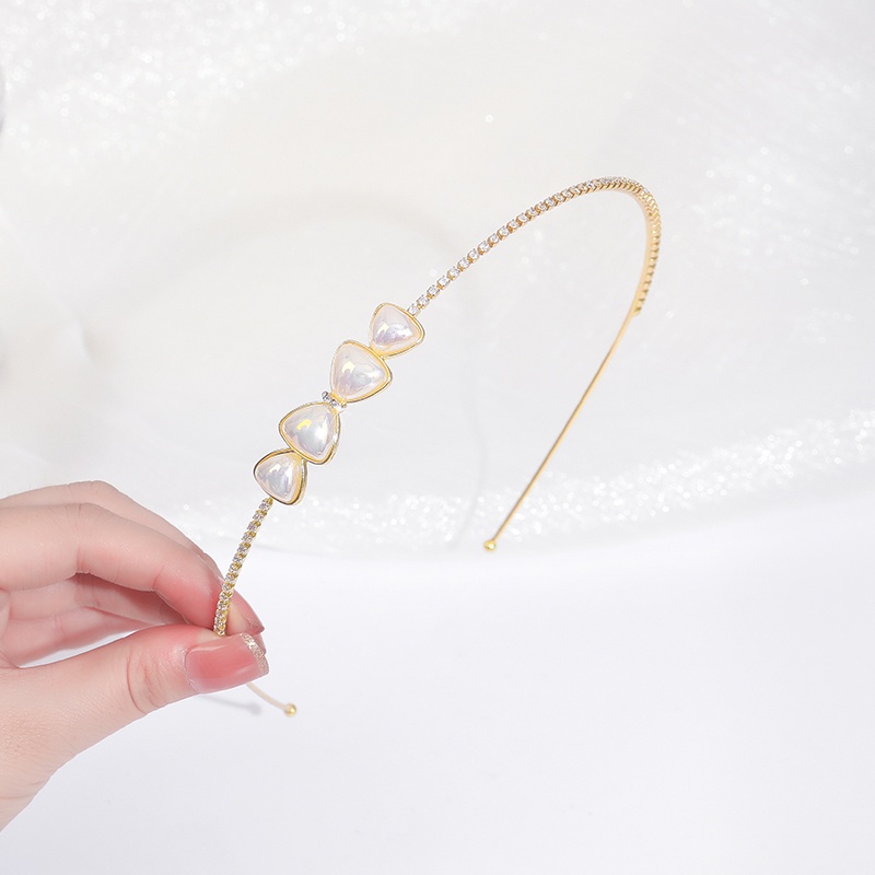 Băng Đô Thắt Nơ Đính Ngọc Trai Thời Trang