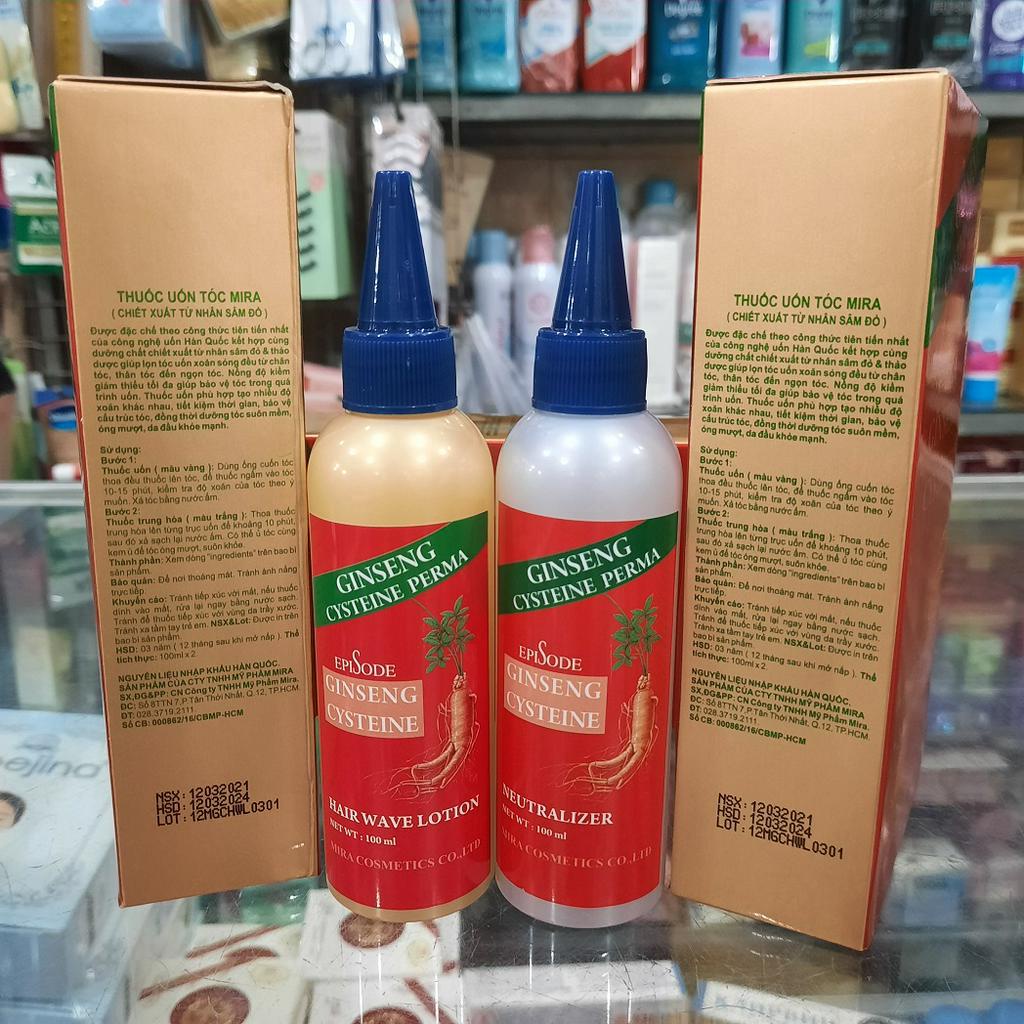 Thuốc Uốn Tóc Sâm Đỏ Gingsen MIRA (100ml x2 )