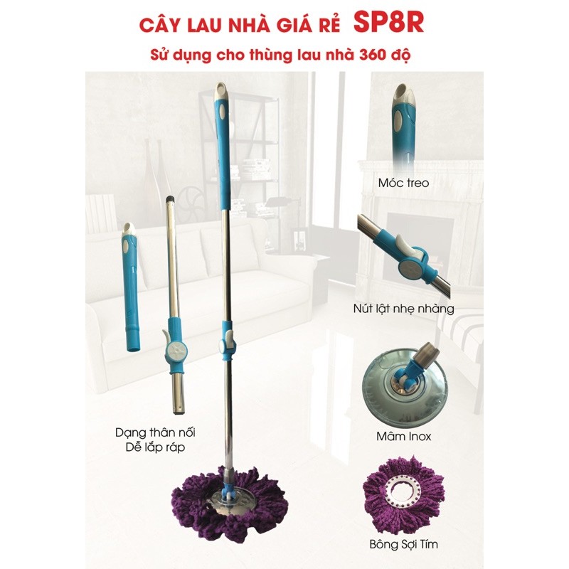 Cây lau nhà 360 độ HomeEasy SP8R