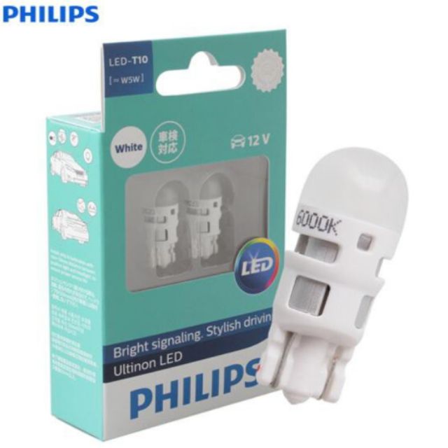 Bóng đèn Led T10 Philips 12v BH 2năm chính hãng giá 1 cặp