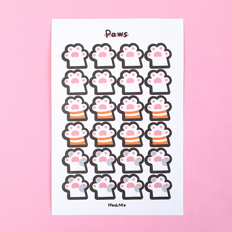 <Video Review> Miếng Sticker Hình Dán Hình Dán Sticker Trang Trí Sổ Đáng Yêu Nhật Ký Điện Thoại Khay Đựng Bút D038