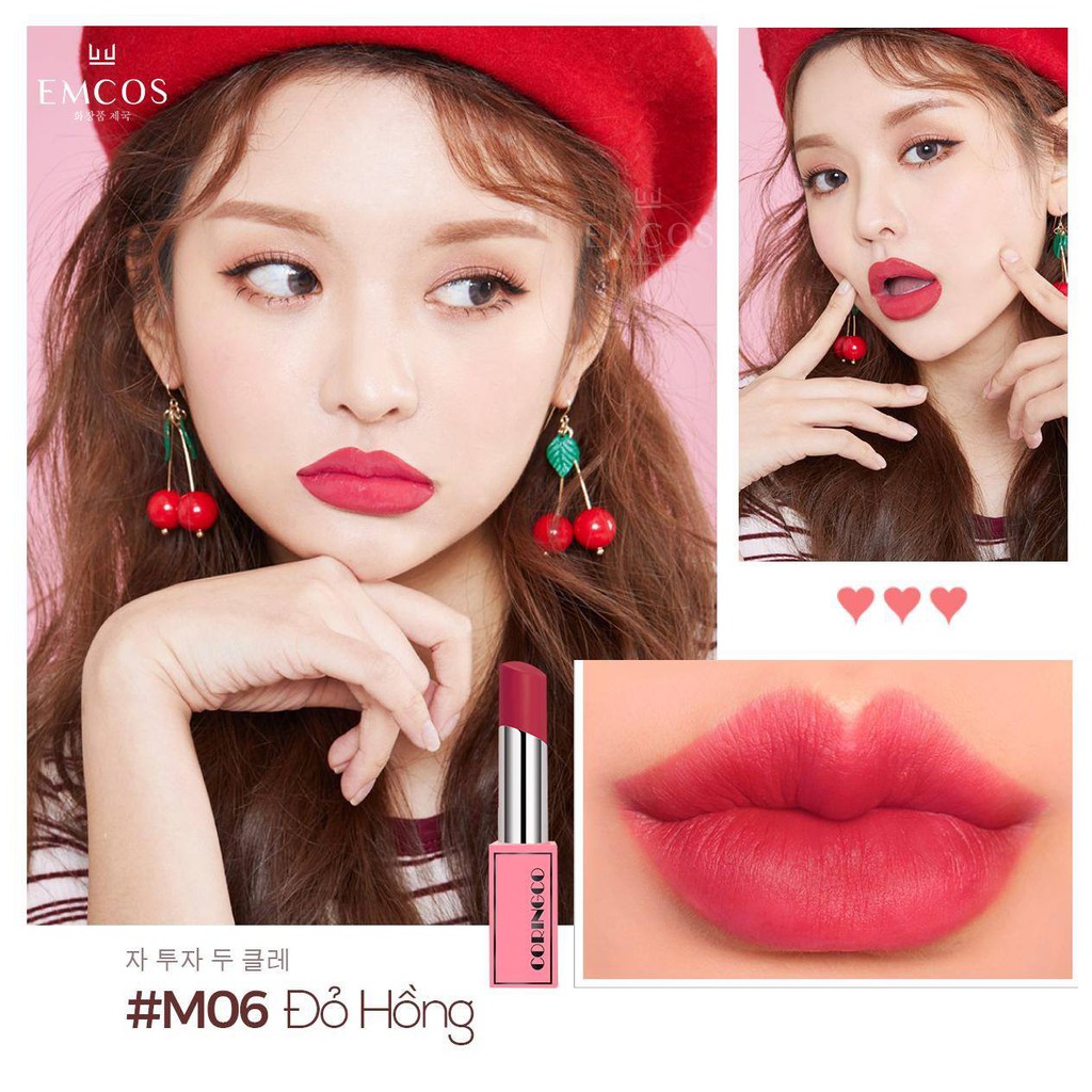 [Có Sỉ] Son Lì Coringco Cherry Chu Bonny Lipstick Matte