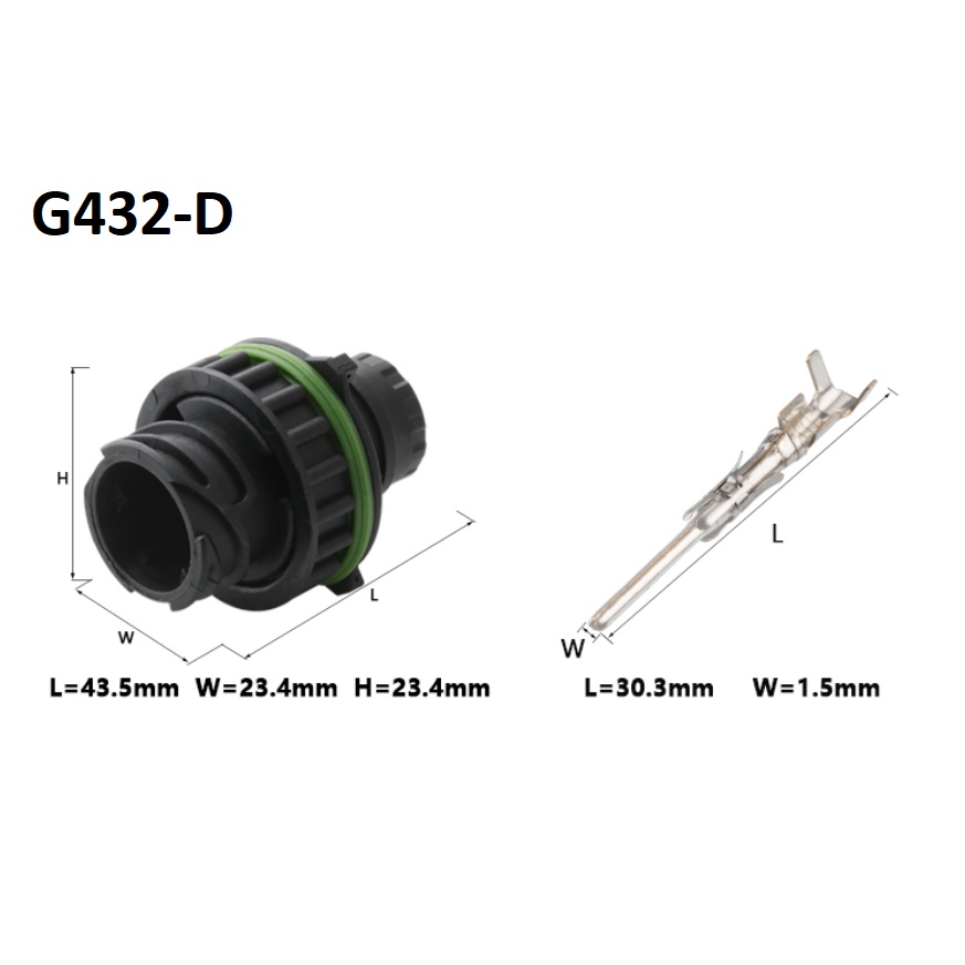 G432-Giắc cắm đèn hậu phía sau ổ cắm đèn rẽ ổ cắm đèn chống sương mù 7 lỗ 1.5mm
