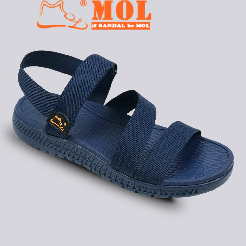 Sandal unisex nam nữ quai ngang cao cấp hiệu MOL MS2P2