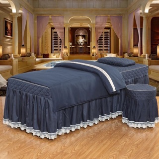 Bộ ga trải giường spa viền ren
