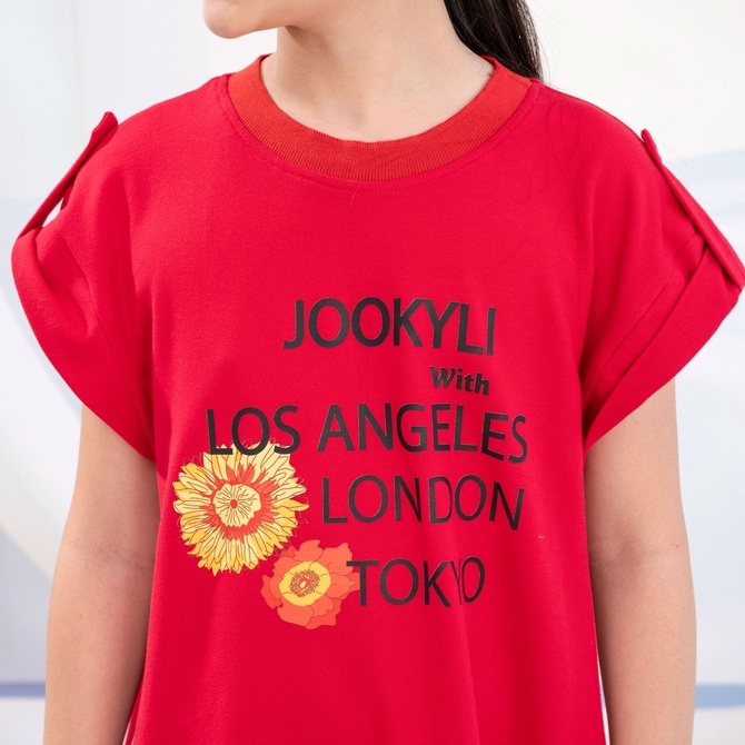 Đầm bé gái JOOKYLI suông cotton Bloom 43G0985