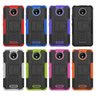 Vỏ điện thoại cho [motorola moto e5 e6 plus g6 play e7 power e40] armor 2 trong 1 cao su lai kickstand vỏ cứng pc