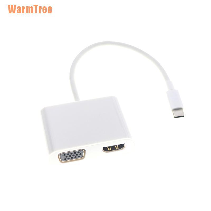 Bộ Chuyển Đổi Hub Hdmi Vga 2 Trong 1 Từ Usb Type-c Sang Cổng Cắm Usb C | BigBuy360 - bigbuy360.vn