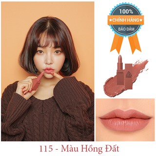 Son Lì 3CE Mood Recipe Matte Lip Color  - Màu 115 Hồng Đất - Chính Hãng 100%