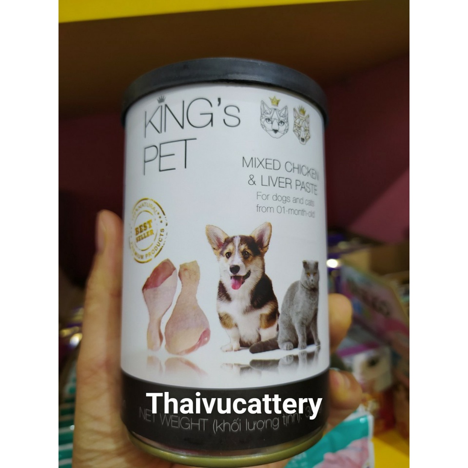 Pate hỗn hợp King’s Pet 4 Vị - Lon 380g