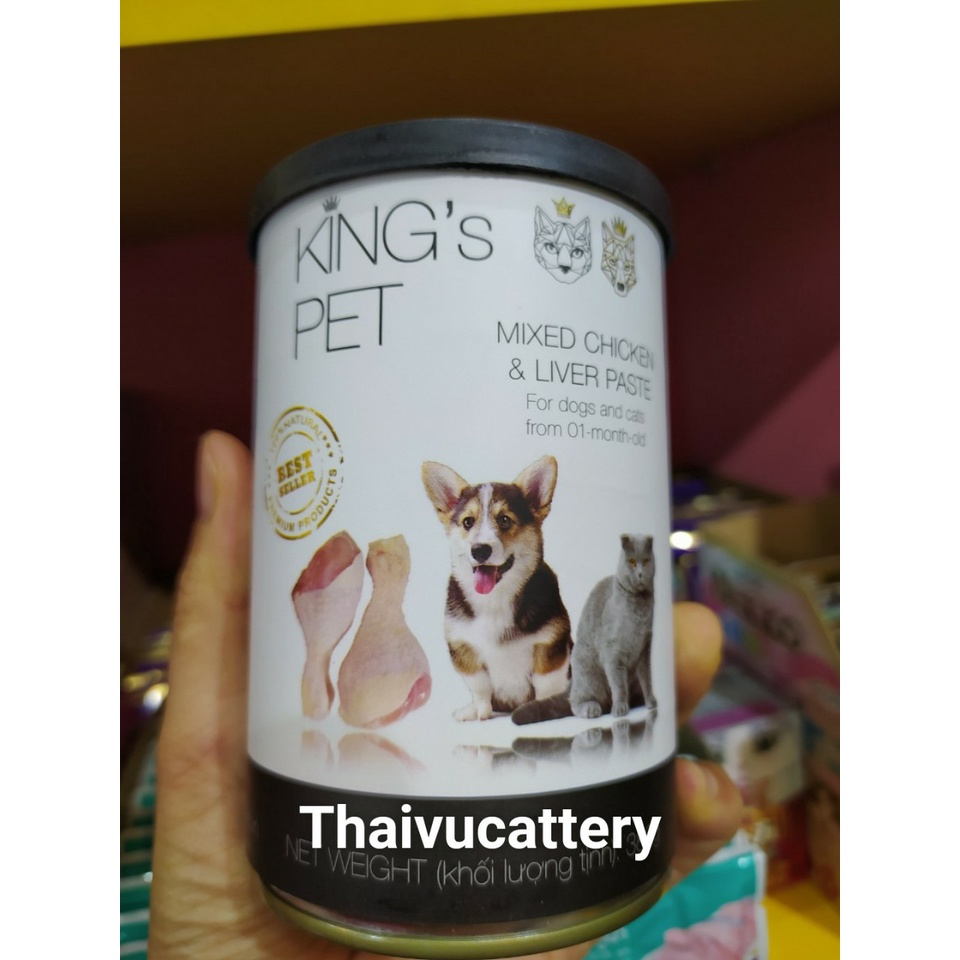 Pate hỗn hợp King’s Pet 4 Vị - Lon 380g