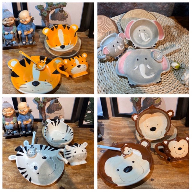 Set đĩa, bát, cốc ăn dặm cho bé kèm thìa