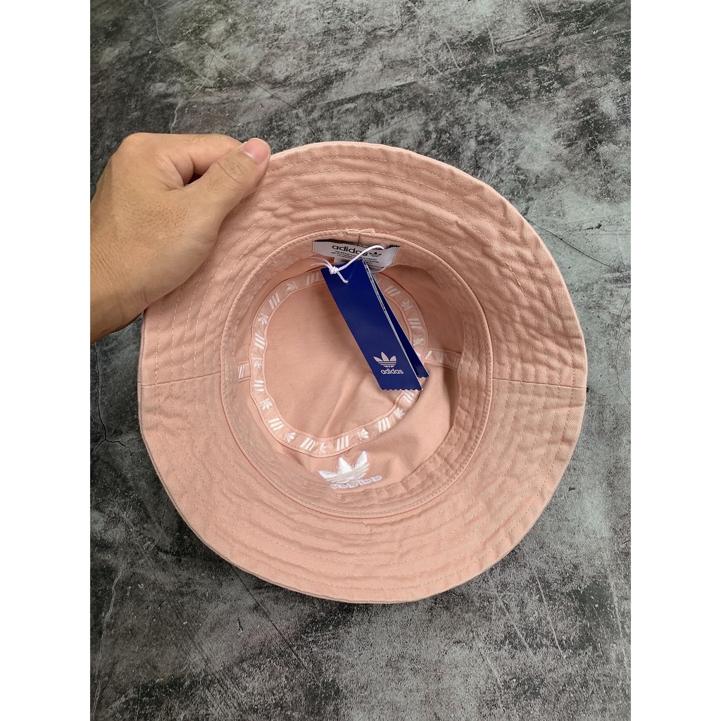 (HÀNG XUẤT XỊN) Mũ Bucket das hồng cam H24 ADICOLOR BUCKET HAT WASHED PINK CL5260 Made in Thailand full tag code