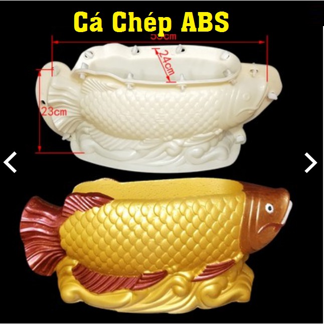 Khuôn Đổ Chậu Phong Thuỷ Cá Chép Rồng Abs Tặng Búa Cao Su