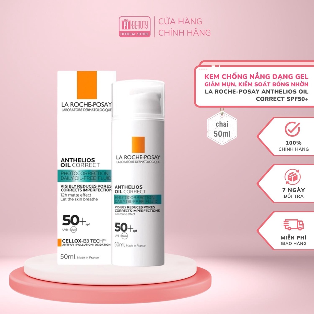 Kem chống nắng La Roche-Posay Anthelios Oil Correct Photocorrection Daily Gel Cream SPF50+ 50ml