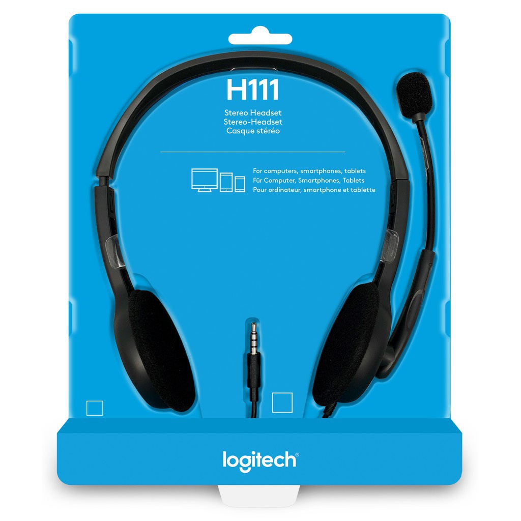 Tai nghe chụp tai Logitech H111  / H110 - Âm thanh nổi - BH 12T