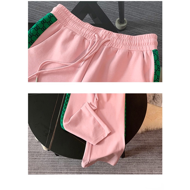 Set Áo Thun Ngắn Tay + Quần Dài Ống Rộng Thời Trang Nữ