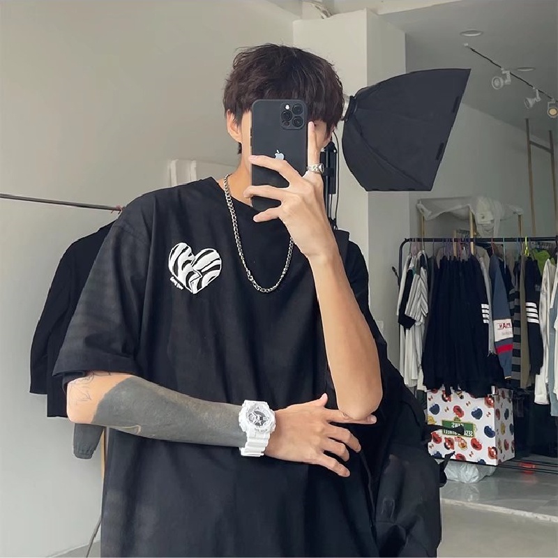 Áo Thun Tay Ngắn Dáng Rộng In Chữ Phong Cách Hip Hop Nhật Bản Thời Trang Mùa Hè Cho Nam Cỡ Lớn M-8XL