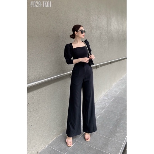 [Hàng Thiết Kế Cao Cấp] Áo Cổ Vuông Tay Phồng TK01