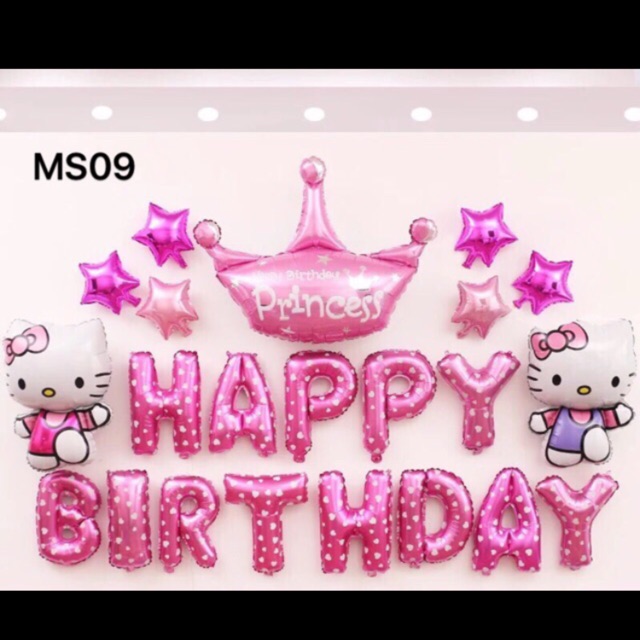FREESHIP 99K TOÀN QUỐC_Set bóng sinh nhật- kitty
