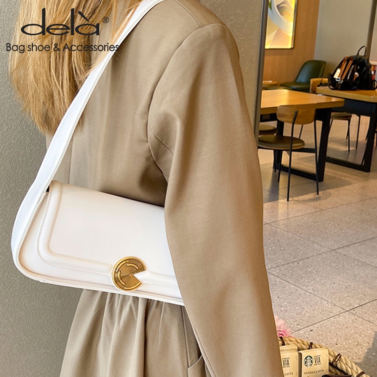 Dela Túi đeo dưới cánh tay Đơn Dây Bản Rộng Thời Trang Mới Cho Nữ