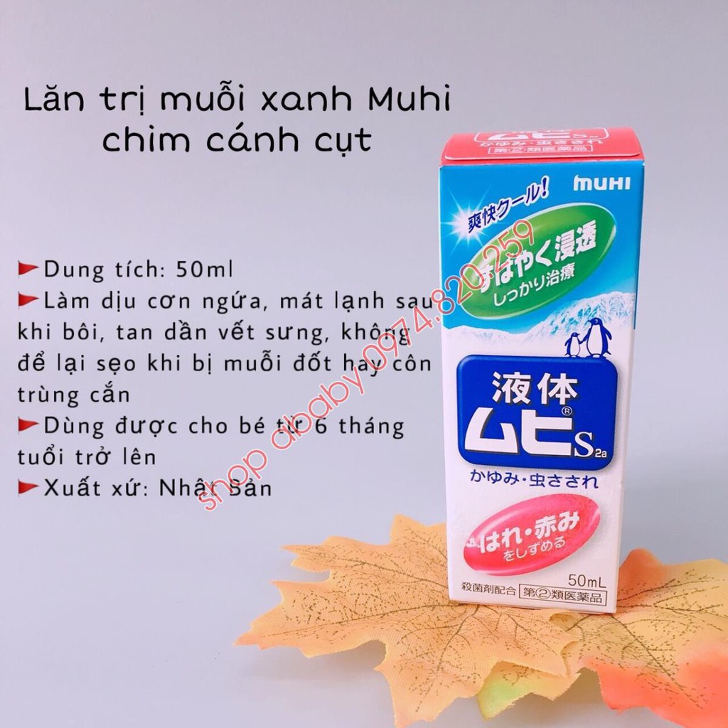 Bôi muỗi dạng lăn Muhi Nhật 50ml