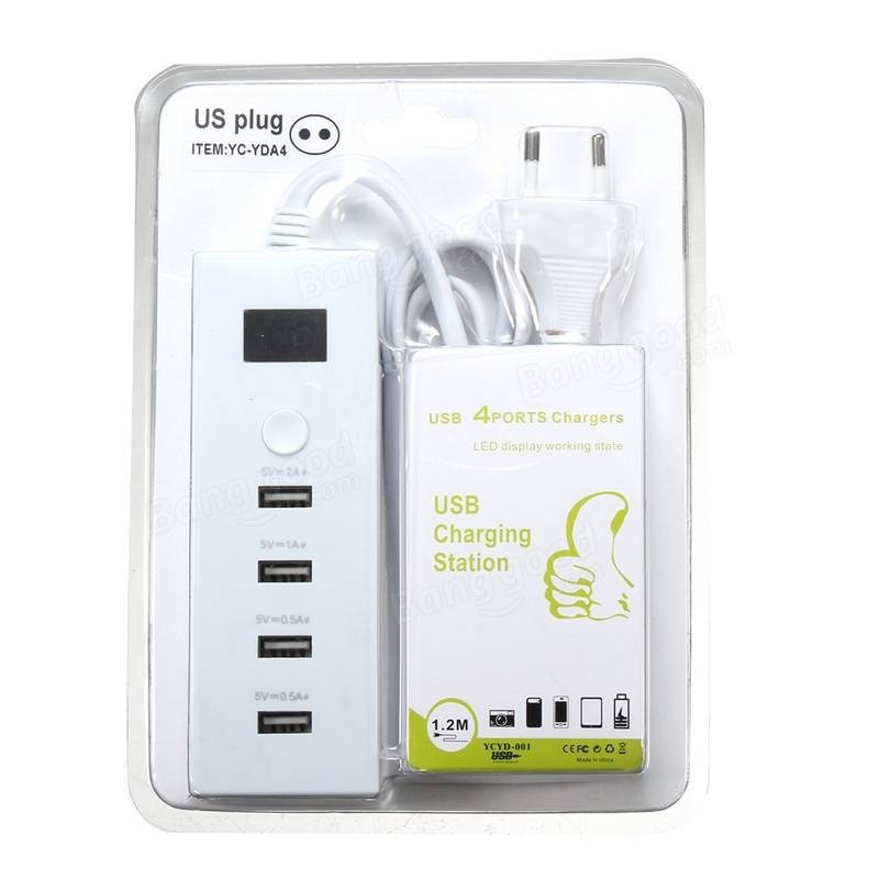 HUB USB Chia 4 Cổng Adapter - Hub sạc dự phòng điện thoại - Hub USB charger - Hub USB