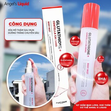 Angel's Liquid Xịt Giảm Mụn Lưng Dưỡng Sáng Cơ Thể Glutathione Plus Centella Calming Body Mist 150ml