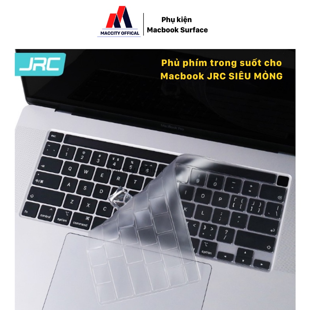 PHỦ BÀN PHÍM TRONG SUỐT CAO CẤP CHÍNH HÃNG JRC CHO MACBOOK-SIÊU MỎNG, CHỐNG NƯỚC, CHỐNG BỤI BẨN