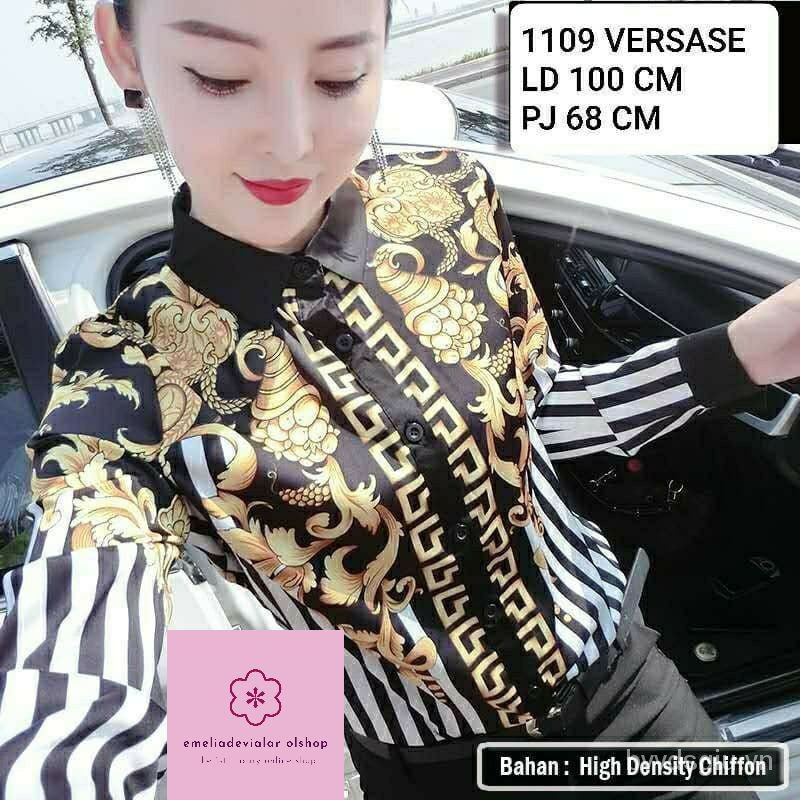 Áo thun nữ in chữ VERSACE TWISS IMPORT 100%FASHION EDV-JH18 1JKT