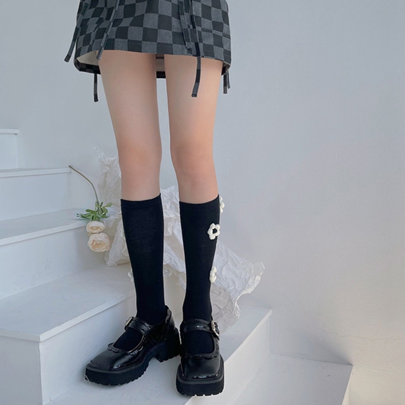 Tất Len Dệt Kim 3D Phong Cách Lolita Xinh Xắn Cho Nữ