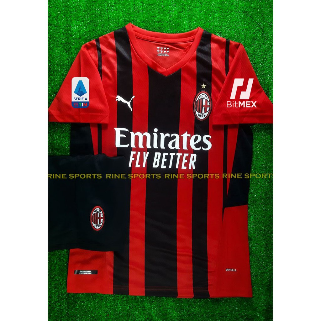 Hàng Thailand Super Bộ Áo bóng đá Ac Miland 2021 - 2022 chuẩn thi đấu