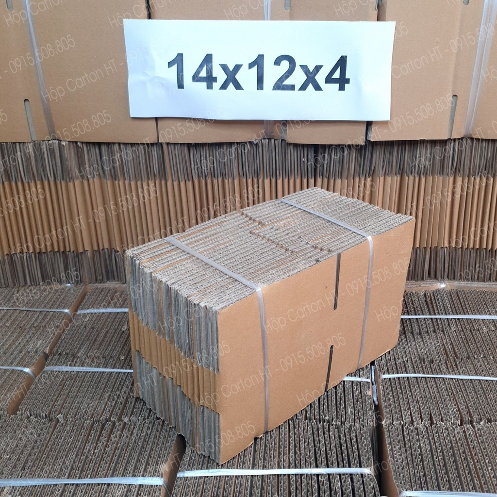 14x12x4 Thùng hộp carton, thùng giấy cod gói hàng